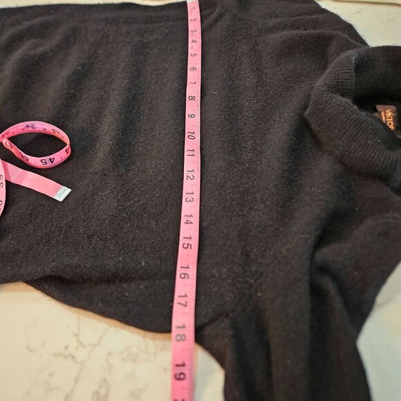 Victor Alfaro Sweater Medium Women Black Turtleneck 100% Cashmere Classic Luxury - Picture 7 of 7